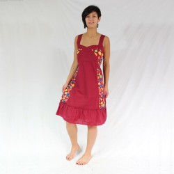 Robe Coton Bordeau Taille L