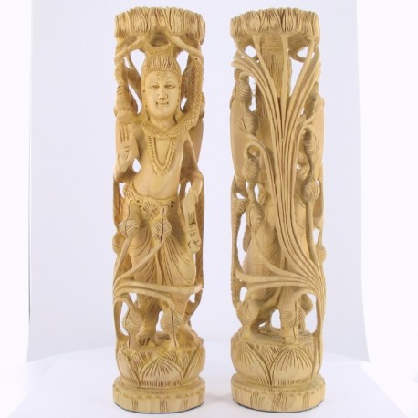 Statue sculptée à la main de Shiva 31cm Indienne