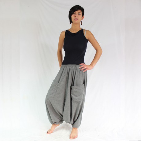 Pantalon Sarouel Gris