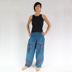 Pantalon Coton Bleu Taille unique