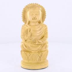 Statue indienne Bouddha en bois 13cm