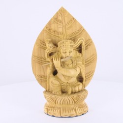 Statue Indienne de Krishna en bois