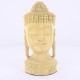 Tête Bouddha en bois