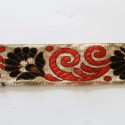 Galon indien brodé 45 mm Fleuris