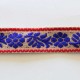 galon brodé bleu rouge 