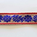 Galon indien brodé 20 mm Fleurs