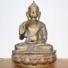 Statue Bouddha laiton vieilli Grande Taille inde