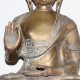 Statue Bouddha laiton vieilli Grande Taille inde
