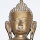 Statue Bouddha laiton vieilli Grande Taille inde