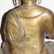 Statue Bouddha laiton vieilli Grande Taille inde