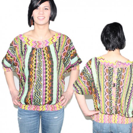 Top Dos nu haut en couleur Taille Unique 