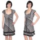 Robe noire et blanche Tendance indienne