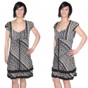 Robe noire et blanche Tendance indienne