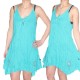 Robe coton Indien léger Turquoise Taille unique
