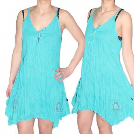 Robe coton Indien léger Turquoise Taille unique