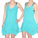 Robe coton Indien léger Turquoise Taille unique