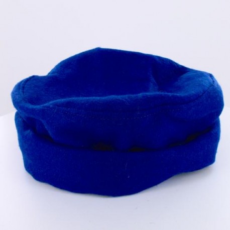 Chapeau Afghan en Laine Bleu