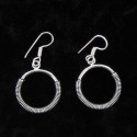 Boucles d'Oreilles indiennes Argentées Prathiba