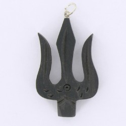 pendentif bois trident Shiva