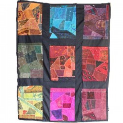 Patchwork indien Mural 9 cases