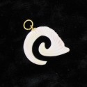 Pendentif indien en Os "Conque"