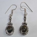 Boucles oreilles indiennes Pierre Marron Clair