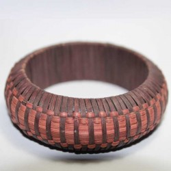 Bracelet Paille marron & rose