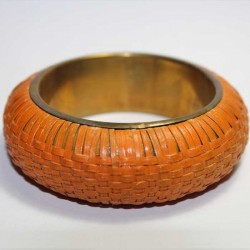 Bracelet indien Paille Orange