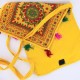 Sac indien Coton brodé à rabat & Bandouliére