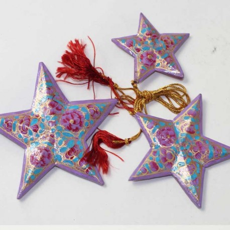 3 étoiles décoration Noel Cachemire