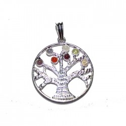 Pendentif indien Arbre de Vie 7 Chakras