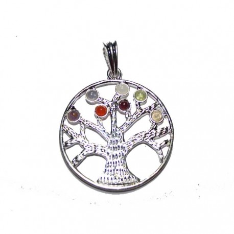 Pendentif Arbre de Vie 7 Chakras