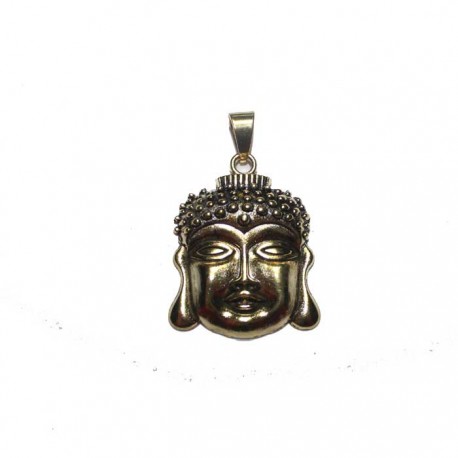 Pendentif doré tête Bouddha