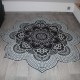 Tenture Fleur de Lotus Yoga Noir & Blanc