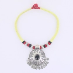 Collier Indien coton Jaune