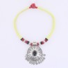 Collier Indien coton Jaune