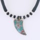 Collier tibetain coton et pendentif