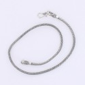 Collier indien Snake métal argenté 50 cm