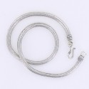 Collier indien Snake métal argenté 48 cm