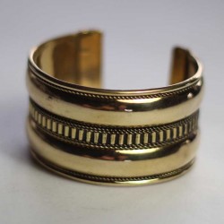 Bracelet fantaisie indien en métal doré