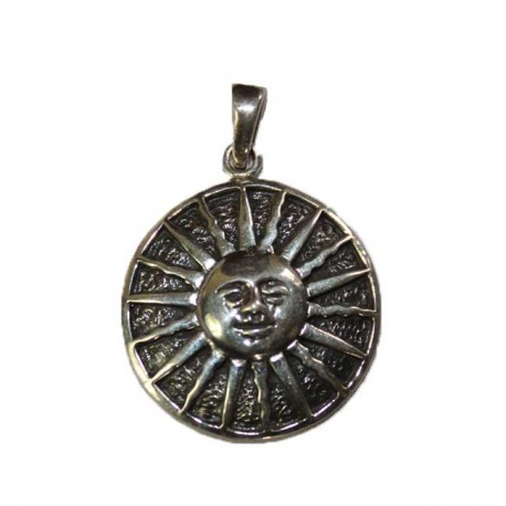 Pendentif Argent Soleil Maharaja