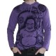 T-Shirt Bouddha Rieur Violet Taille M 