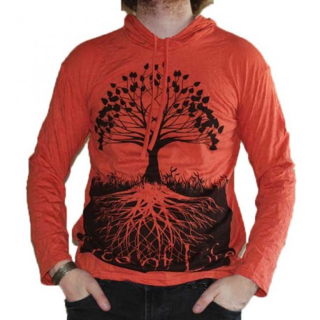 T-Shirt Taille M Manche Longue et capuche Arbre de vie