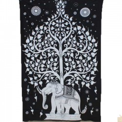 Tenture Arbre de vie Elephant Inde