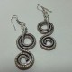 Boucles d'Oreilles indiennes Argentées Serpent