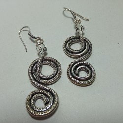 boucle oreille argenté Serpent