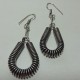 Boucles d'Oreilles indiennes Argentées Ressort