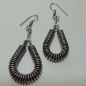 Boucles d'Oreilles indiennes Argentées Ressort