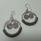 Boucles d'Oreilles indiennes Argentées Coeur