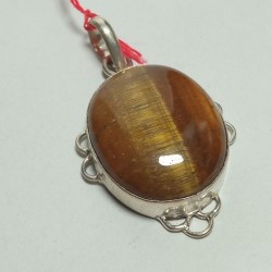 Pendentif Argenté et Pierre Semi Précieuse